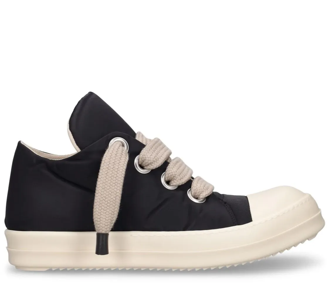 Rick Owens DRKSHDW 'Puffer' Black Jumbo Lace Low Sneakers