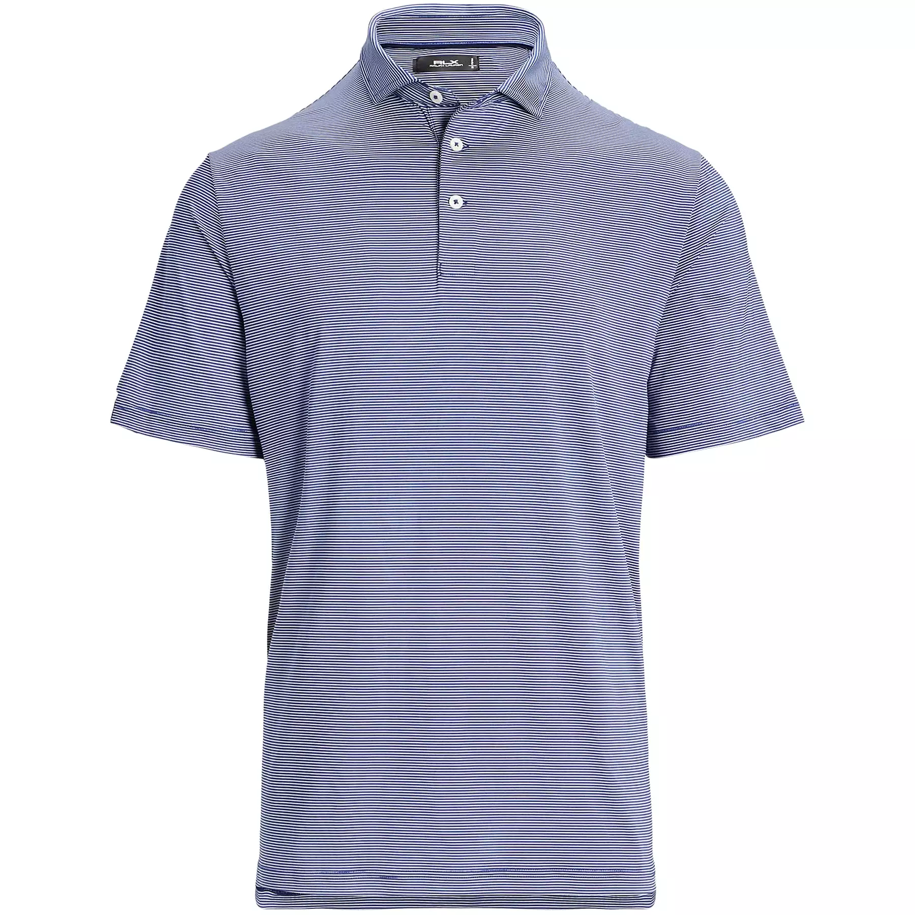 RLX Classic Fit Airflow Stripe Polo Blue/White - SS24