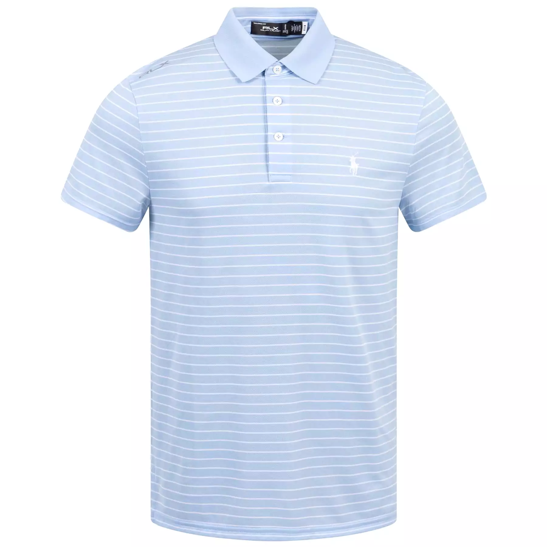 RLX Tailored Fit Tour Pique Stripe Polo Blue/White - SS24