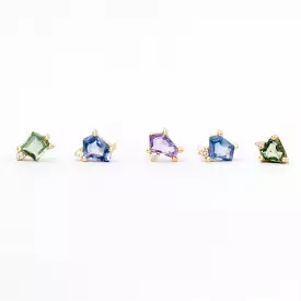 Sapphire Solo Mosaic Mix Stud