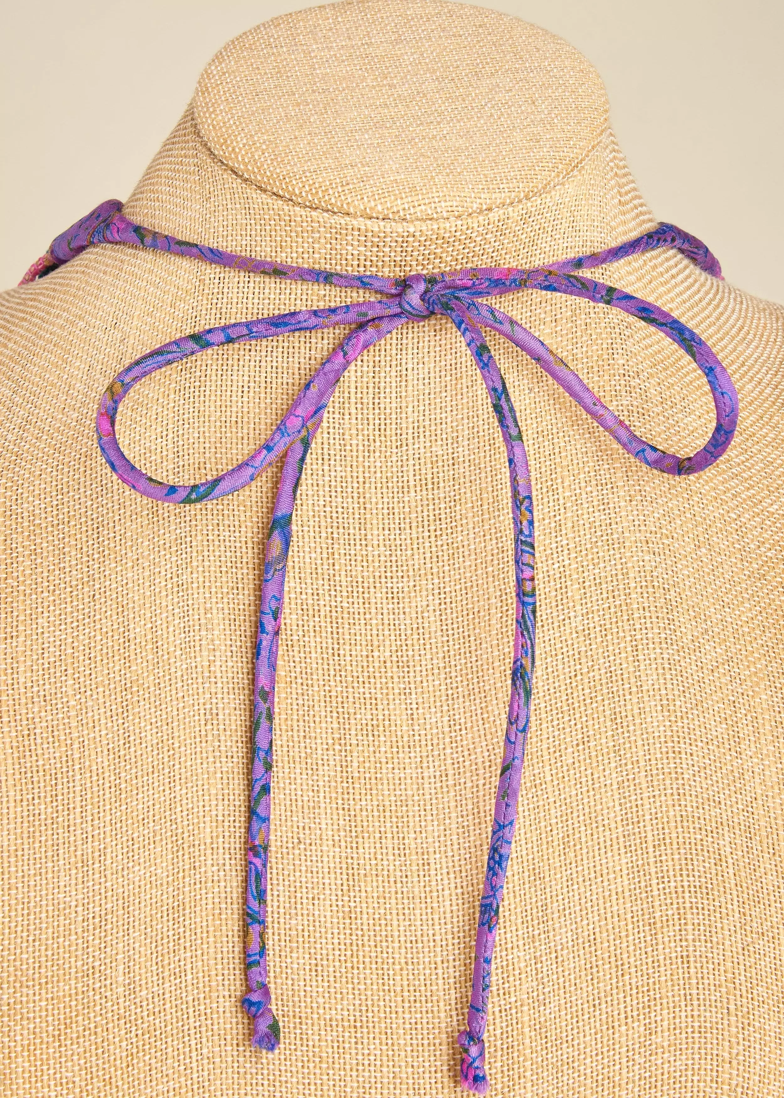 Sari Silk Mixed Necklace - 13 Strands