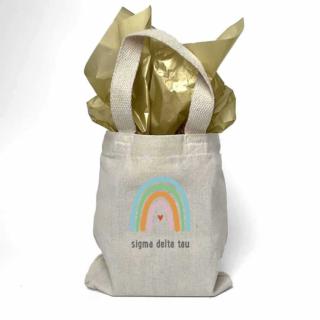 Sigma Delta Tau Sorority Rainbow Mini Tote Gift Bag