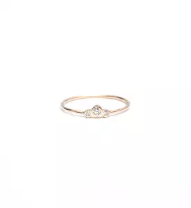 Small Graduated Bezel Ring