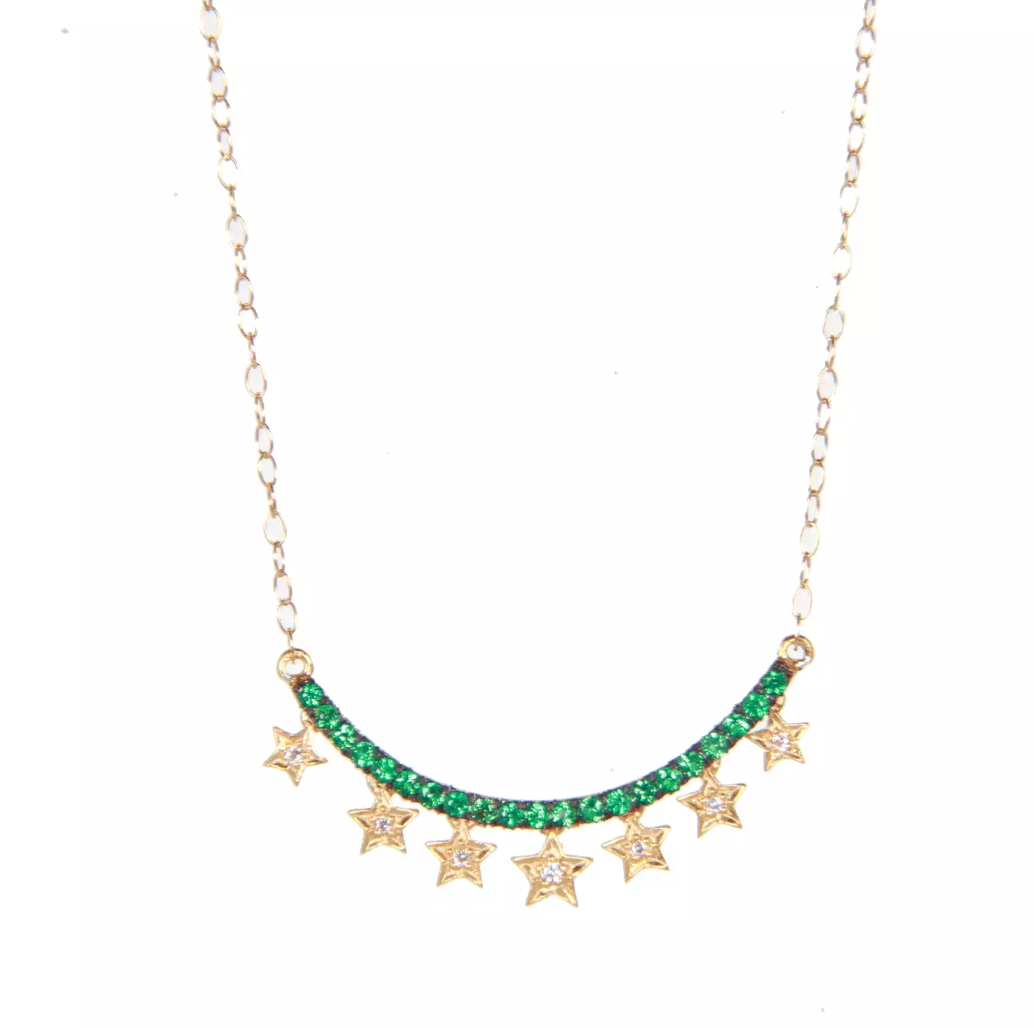 Starry Green Rain Necklace