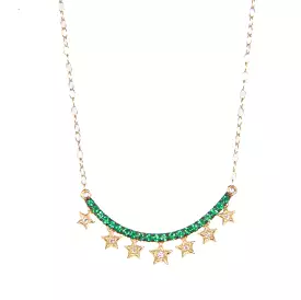 Starry Green Rain Necklace