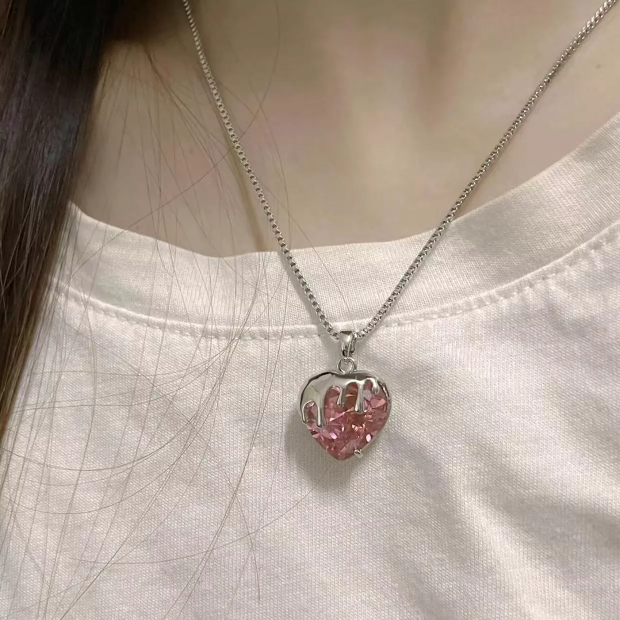 Strawberry Sweetheart Necklace