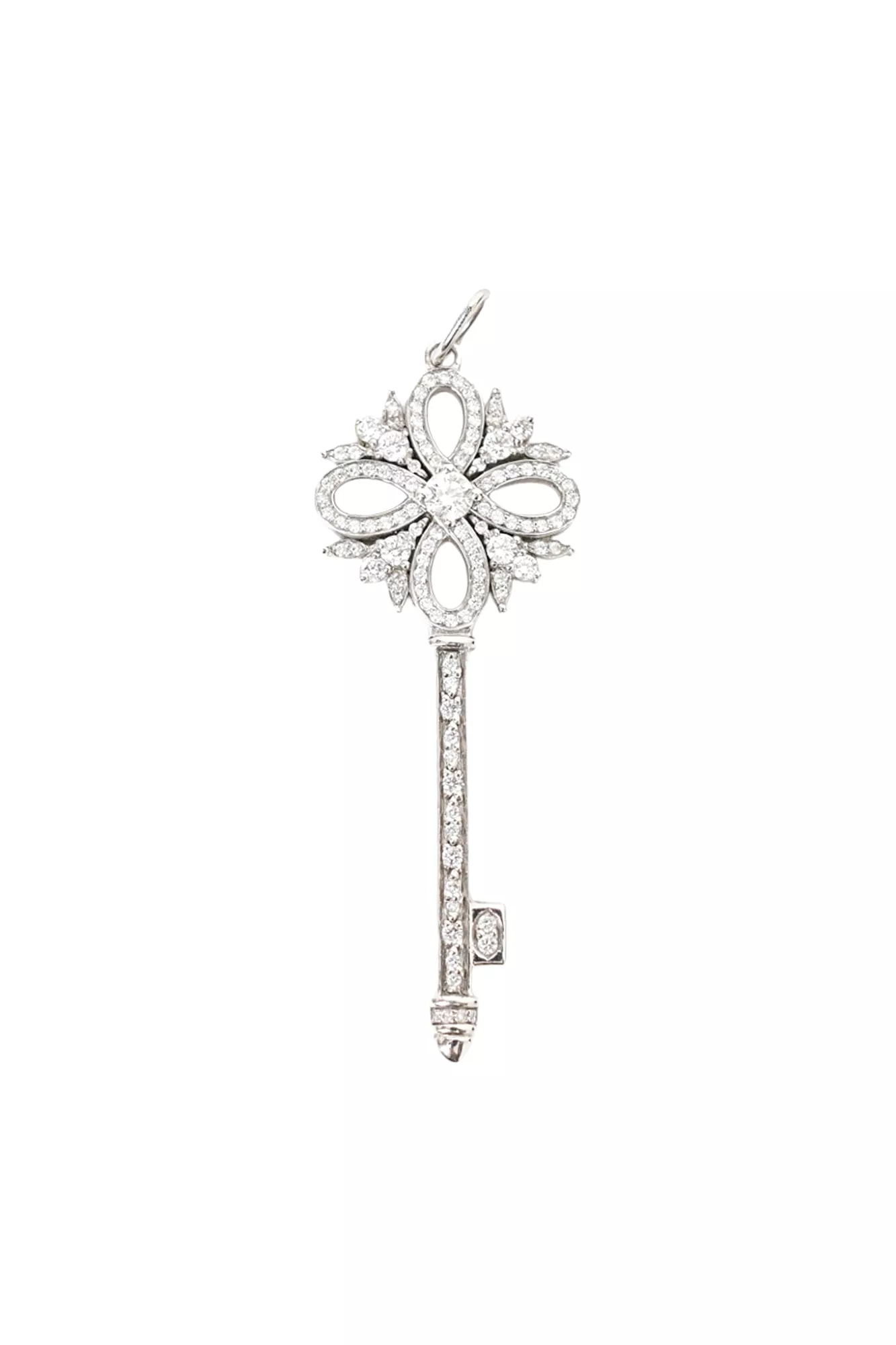 Tiffany & Co. Platinum Diamond Medium Victoria Key Pendant