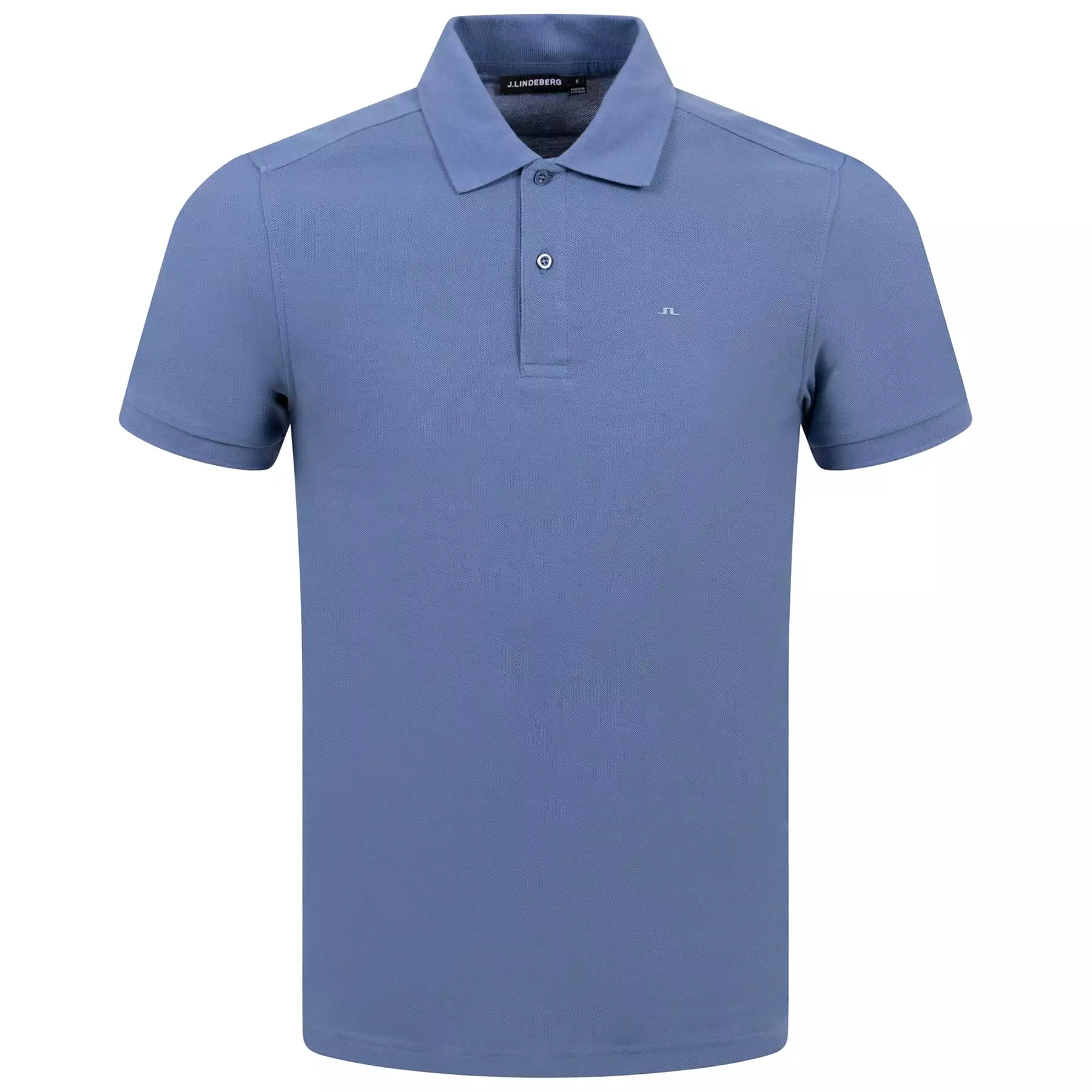 Troy Slim Fit Cotton Pique Polo Batik Bijou Blue - SS24