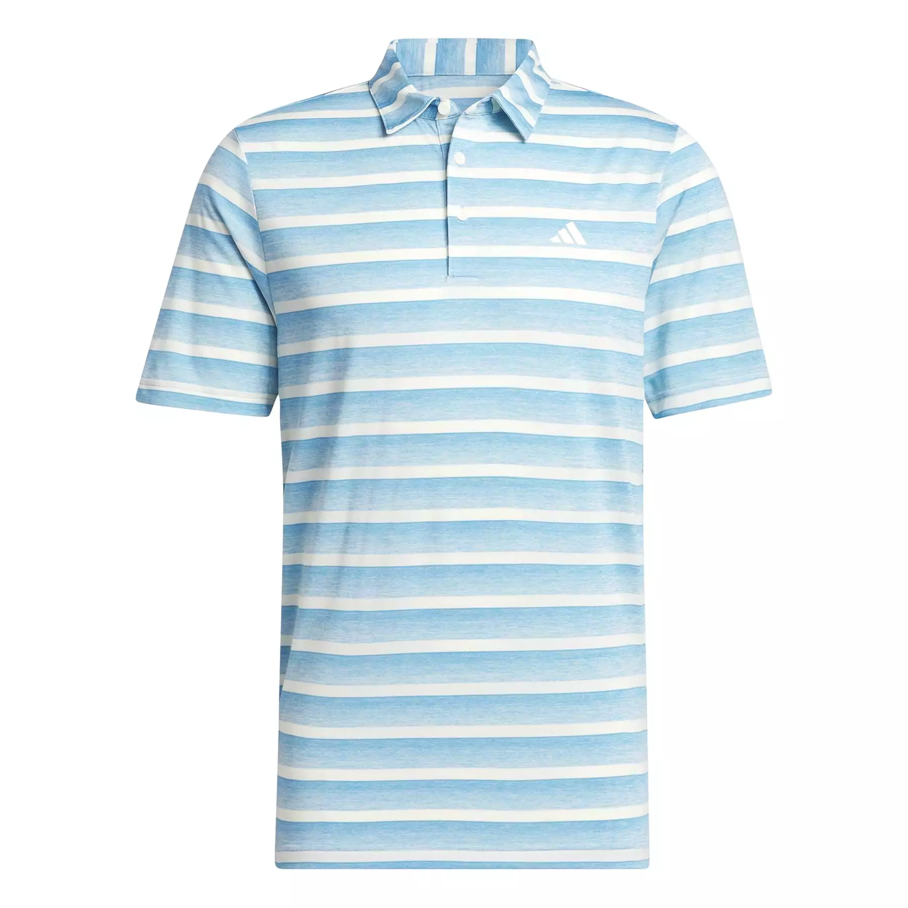 Two-Colour Stripe Regular Fit Pique Polo Blue/White - SS24