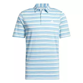 Two-Colour Stripe Regular Fit Pique Polo Blue/White - SS24