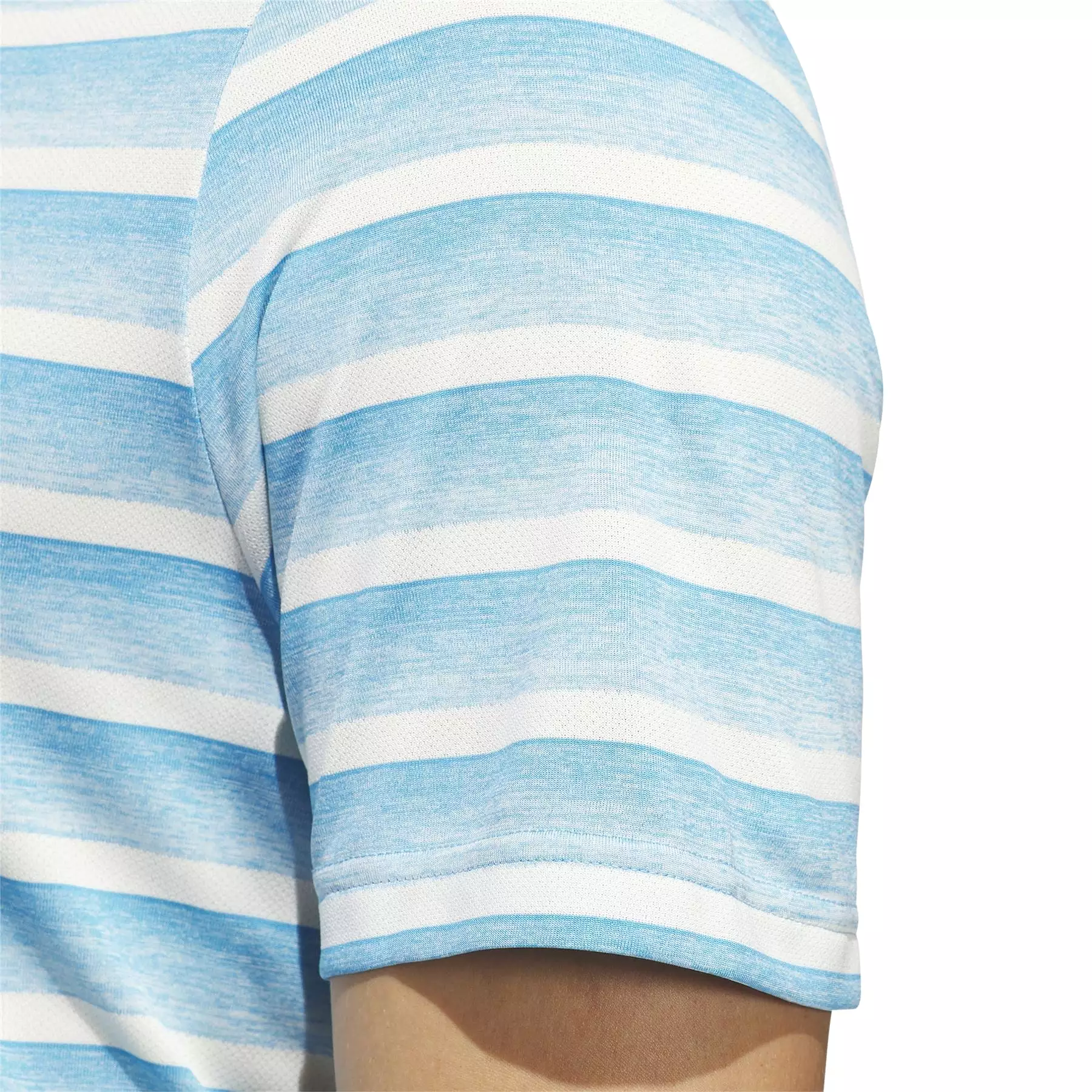 Two-Colour Stripe Regular Fit Pique Polo Blue/White - SS24