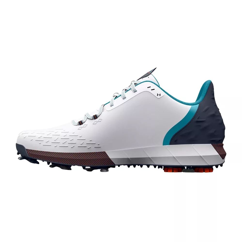 Under Armour Men's UA HOVR Drive 2 Wide Golf Shoes - White/Gray/Blue