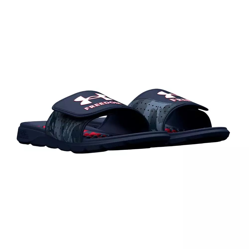 Under Armour Men's UA Ignite Pro Freedom Slides - Academy / White