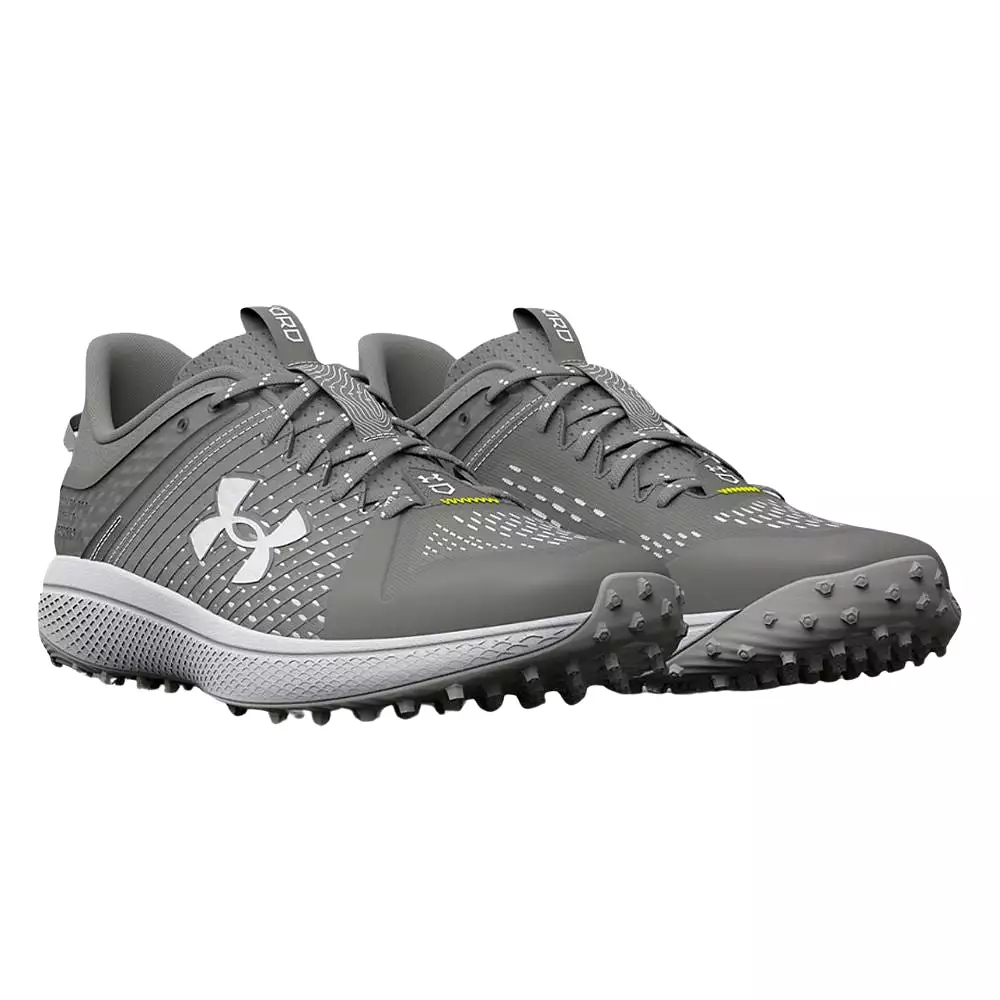 Under Armour Men's UA Yard Turf Baseball Shoes - Baseball Gray/White