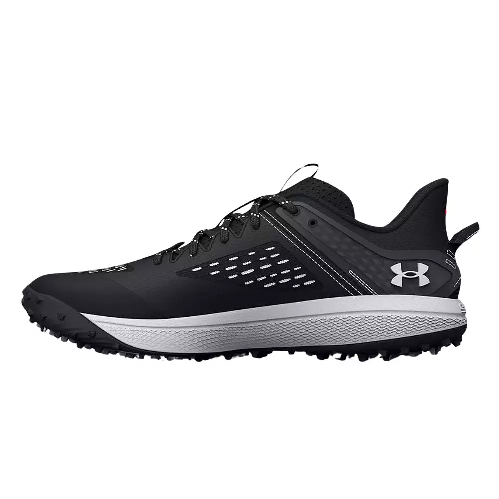 Under Armour Men's UA Yard Turf Baseball Shoes - Black/Black/White