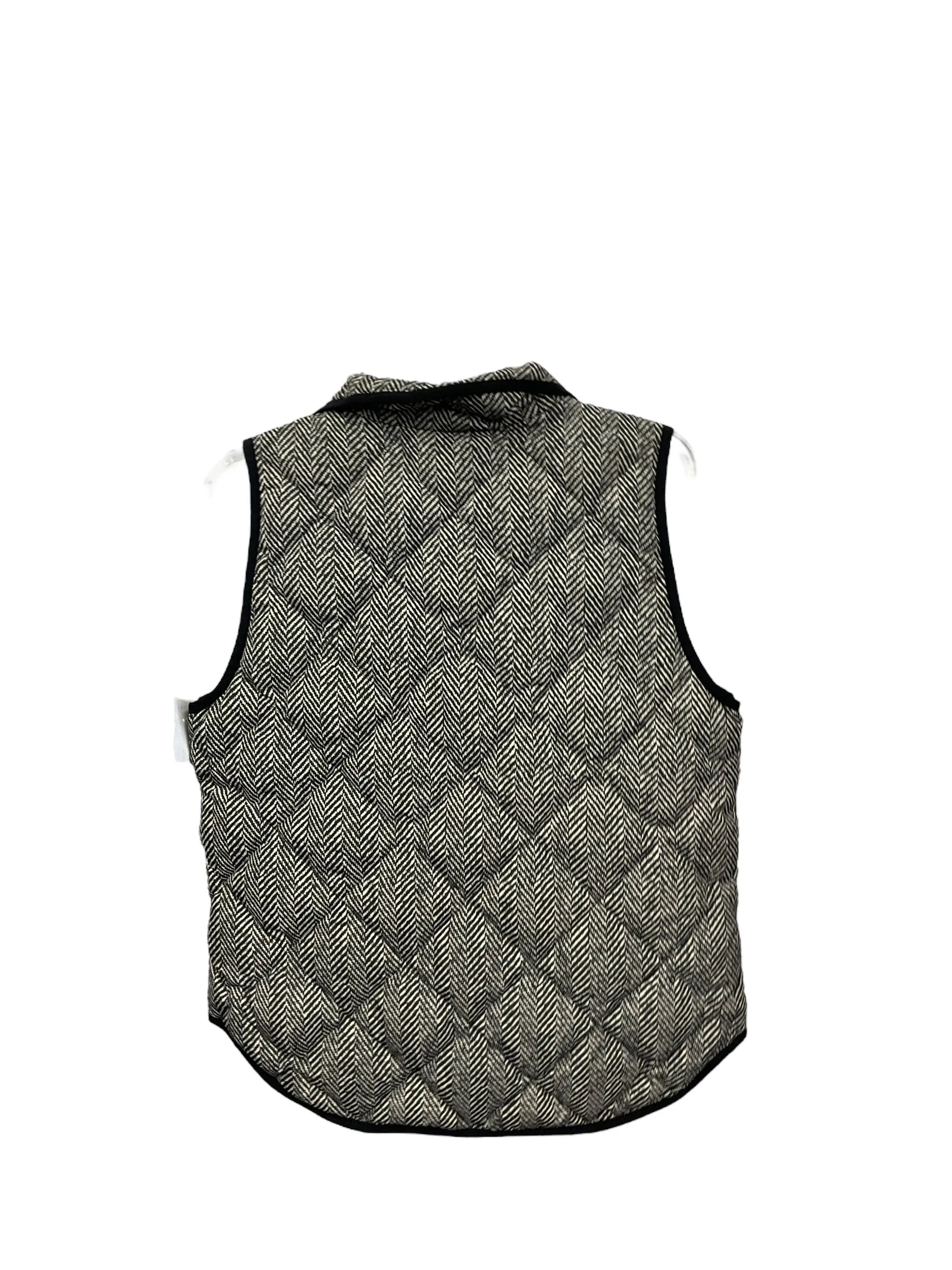 Vest Puffer & Quilted By J. Crew In Black & Grey, Size: M