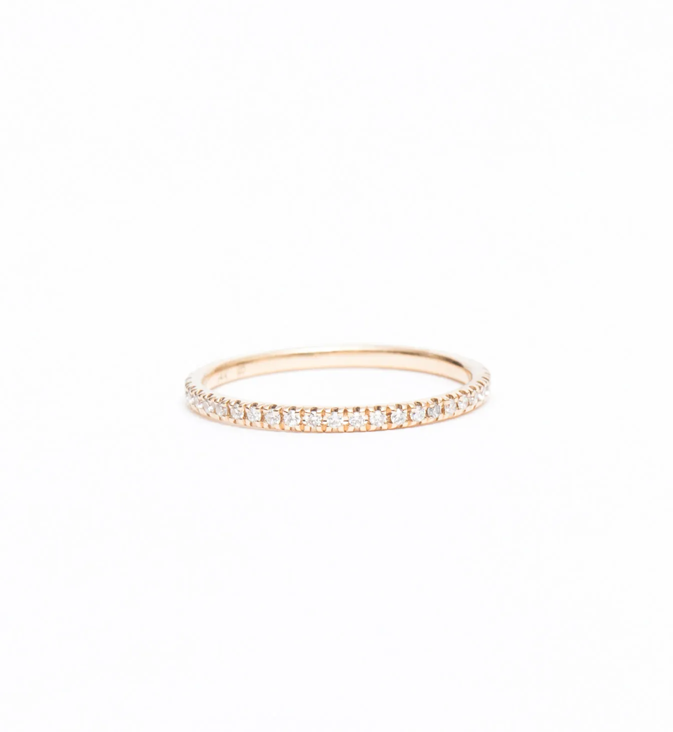 White Diamond Eleonore Three-Quarter Pavé Band