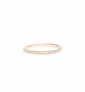 White Diamond Eleonore Three-Quarter Pavé Band