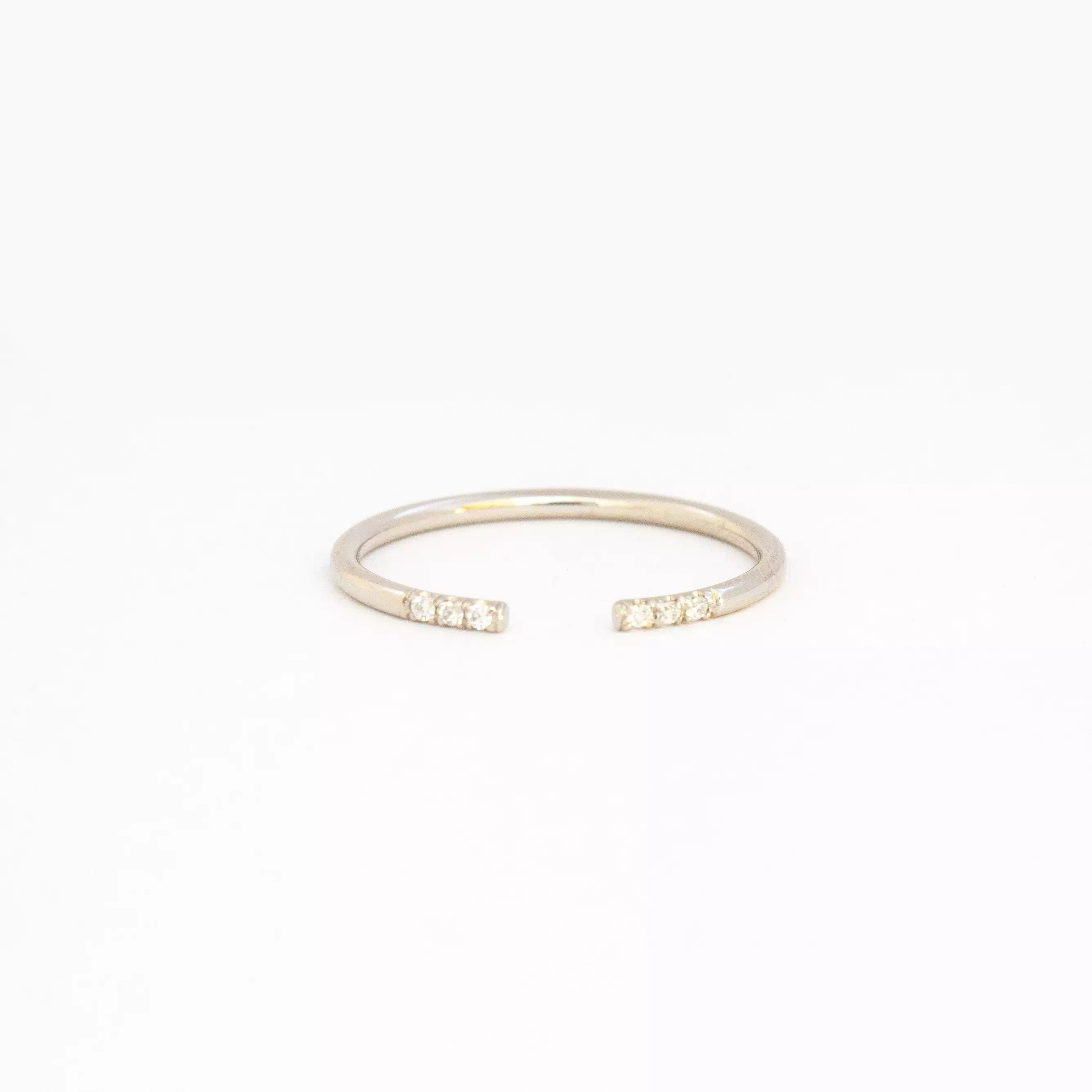 White Diamond Equilibrium Cuff Ring