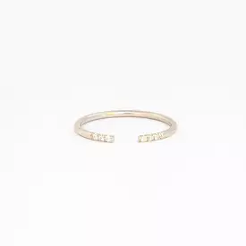 White Diamond Equilibrium Cuff Ring