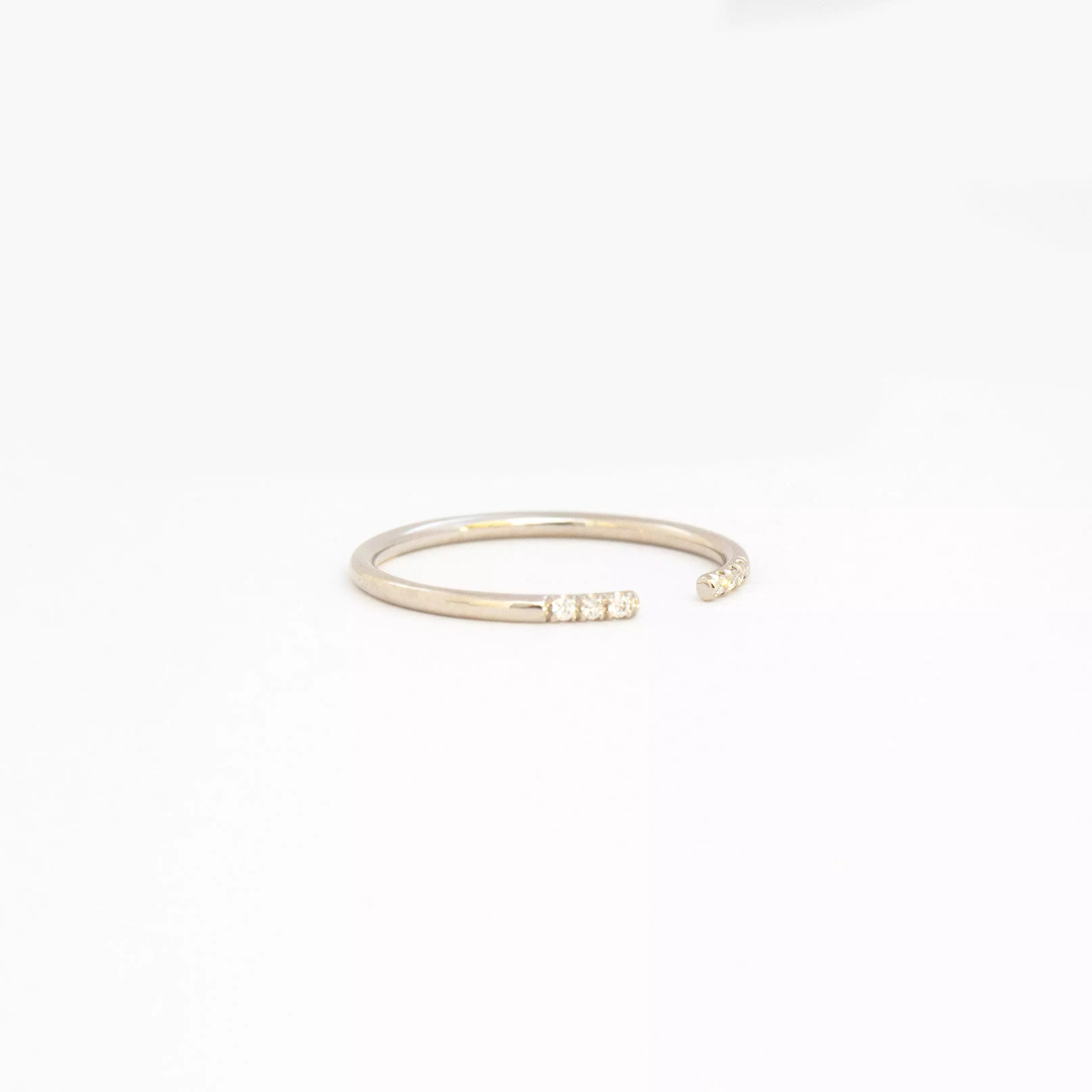 White Diamond Equilibrium Cuff Ring