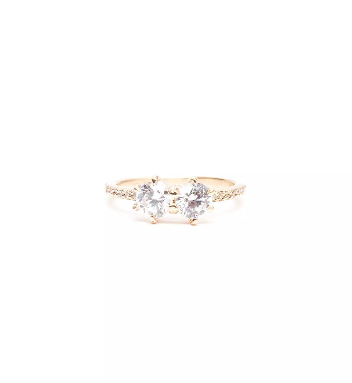 White Diamond Luna Ring