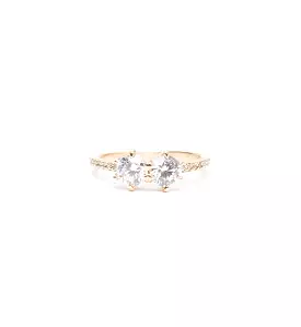 White Diamond Luna Ring