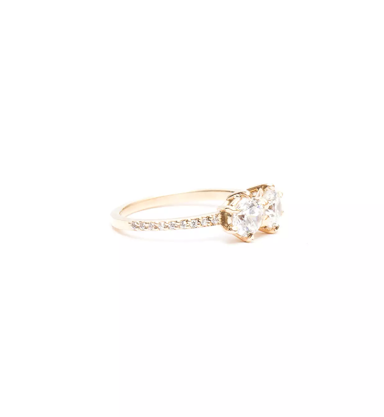 White Diamond Luna Ring