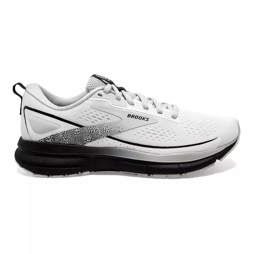 Women's Brooks Trace 3, White/Oyster/Black, 8 B Medium